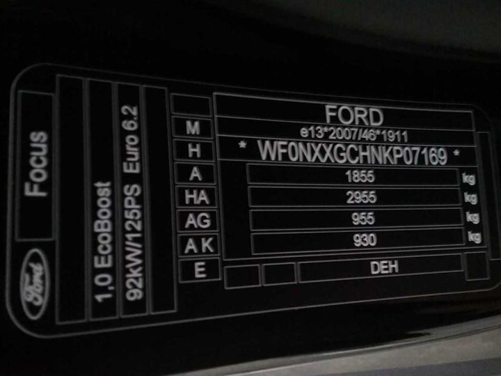 Photo 11 VIN: WF0NXXGCHNKP07169 - FORD FOCUS 