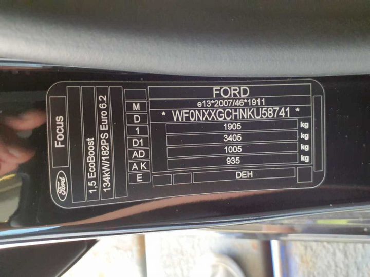 Photo 2 VIN: WF0NXXGCHNKU58741 - FORD FOCUS 1,5 