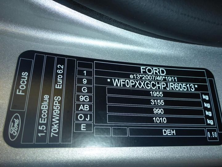 Photo 11 VIN: WF0PXXGCHPJR60513 - FORD FOCUS 