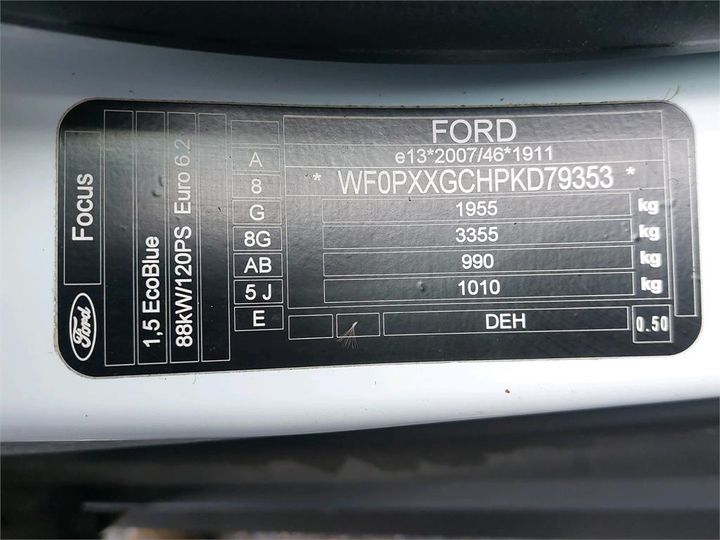 Photo 8 VIN: WF0PXXGCHPKD79353 - FORD FOCUS SW 