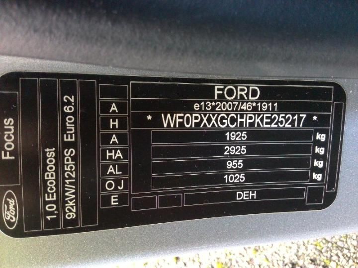 Photo 8 VIN: WF0PXXGCHPKE25217 - FORD FOCUS SW 