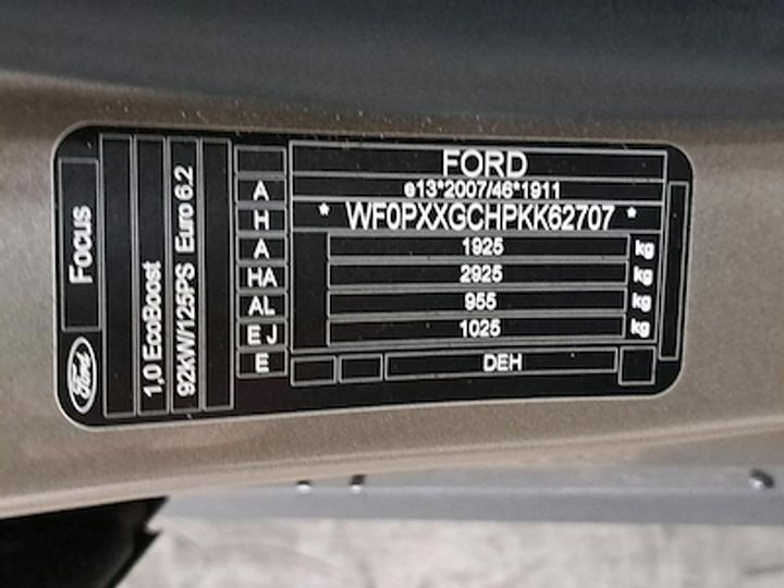 Photo 10 VIN: WF0PXXGCHPKK62707 - FORD FOCUS CLIPPER - 2018 