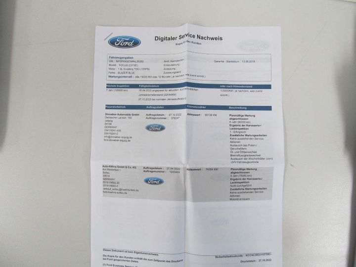 Photo 28 VIN: WF0PXXGCHPKL35352 - FORD FOCUS TURNIER (CGE)(2018-&GT) 