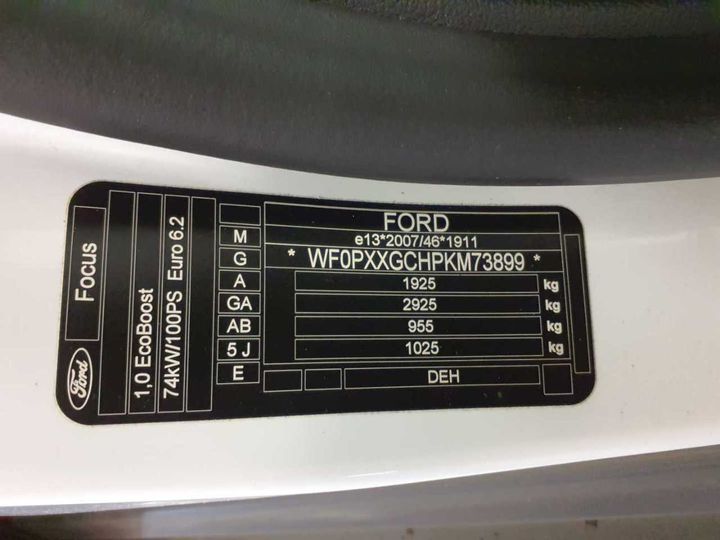 Photo 12 VIN: WF0PXXGCHPKM73899 - FORD FOCUS TURNIER 1.0 