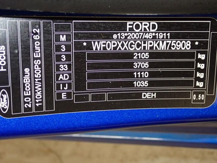 Photo 11 VIN: WF0PXXGCHPKM75908 - FORD FOCUS SW BREAK 