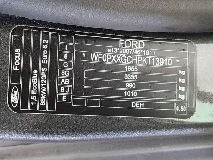 Photo 36 VIN: WF0PXXGCHPKT13910 - FORD FOCUS 