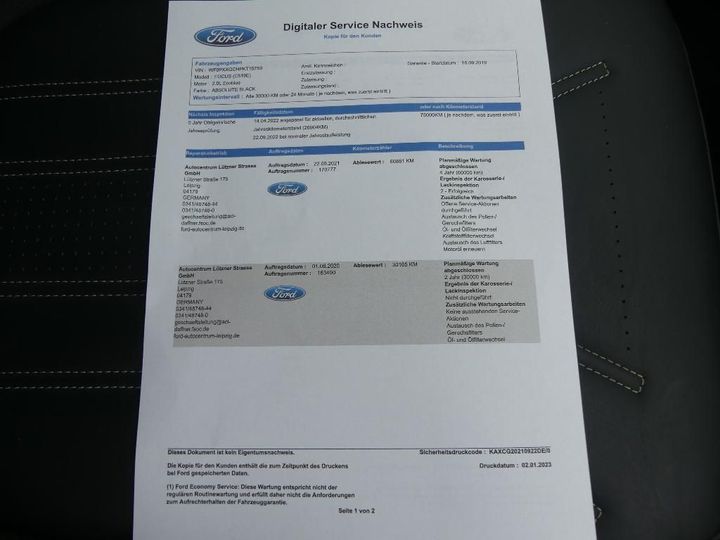 Photo 12 VIN: WF0PXXGCHPKT15759 - FORD FOCUS TURNIER 