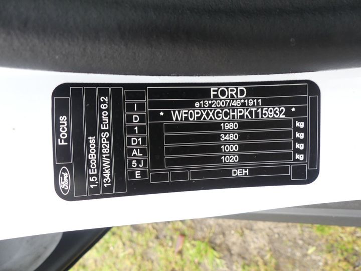 Photo 6 VIN: WF0PXXGCHPKT15932 - FORD FOCUS TURNIER 