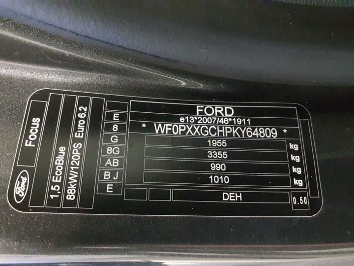 Photo 11 VIN: WF0PXXGCHPKY64809 - FORD FOCUS TURNIER 1.5 