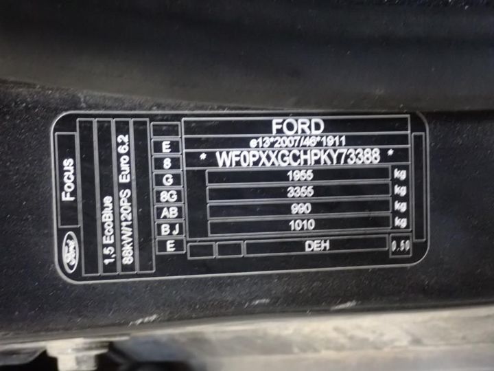 Photo 12 VIN: WF0PXXGCHPKY73388 - FORD FOCUS SW 