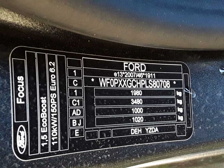 Photo 7 VIN: WF0PXXGCHPLS80708 - FORD FOCUS 