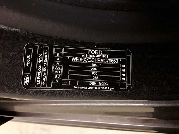 Photo 11 VIN: WF0PXXGCHPMC79663 - FORD FOCUS TURNIER 1.0 