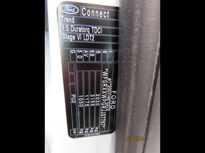 Photo 11 VIN: WF0RXXWPGRJJ07767 - FORD TRANSIT CONNECT 