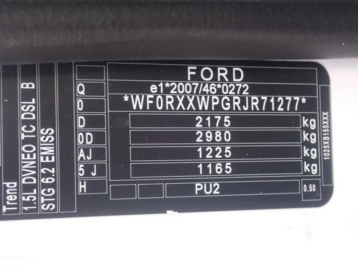 Photo 31 VIN: WF0RXXWPGRJR71277 - FORD TRANSIT CONNECT 