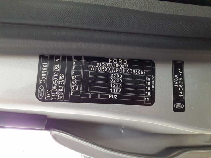 Photo 11 VIN: WF0RXXWPGRKC68067 - FORD TRANSIT CONNECT 200 