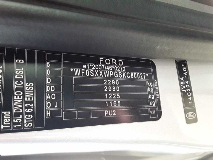 Photo 13 VIN: WF0SXXWPGSKC80027 - FORD TRANSIT CONNECT 210 