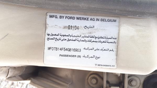 Photo 1 VIN: WF0TB14F54GB16903 - FORD MONDEO 