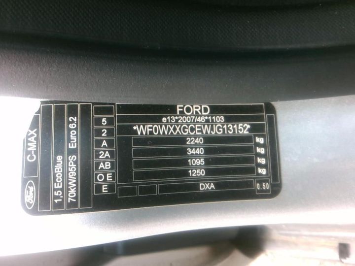 Photo 9 VIN: WF0WXXGCEWJG13152 - FORD GRAND C-MAX 7S 