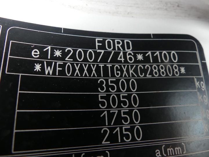 Photo 5 VIN: WF0XXXTTGXKC28808 - FORD TRANSIT 