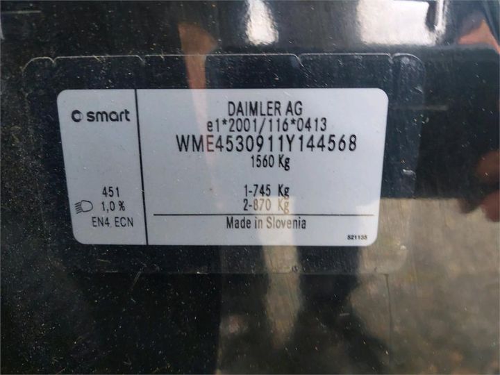 Photo 8 VIN: WME4530911Y144568 - SMART FORFOUR 