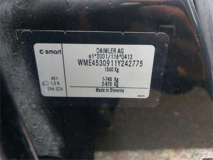 Photo 8 VIN: WME4530911Y242775 - SMART FORFOUR 