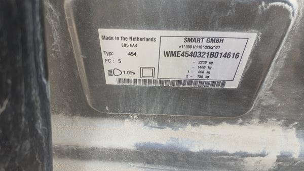 Photo 2 VIN: WME4540321B014616 - MERCEDES-BENZ SMART CAR 