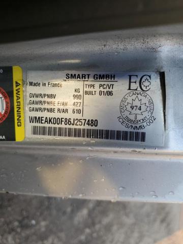 Photo 12 VIN: WMEAK00F86J257480 - SMART FORTWO 