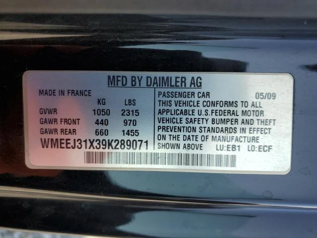 Photo 11 VIN: WMEEJ31X39K289071 - SMART FORTWO PUR 