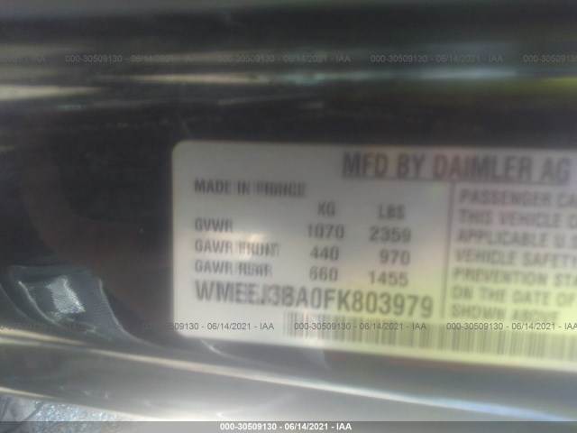 Photo 8 VIN: WMEEJ3BA0FK803979 - SMART FORTWO 