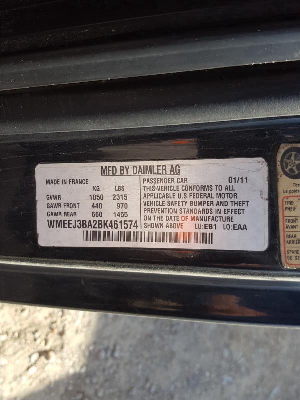 Photo 9 VIN: WMEEJ3BA2BK461574 - SMART FORTWO PUR 