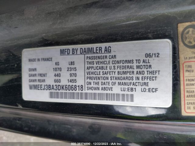 Photo 8 VIN: WMEEJ3BA3DK606818 - SMART FORTWO 