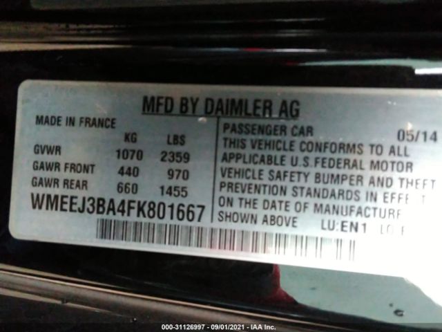 Photo 8 VIN: WMEEJ3BA4FK801667 - SMART FORTWO 