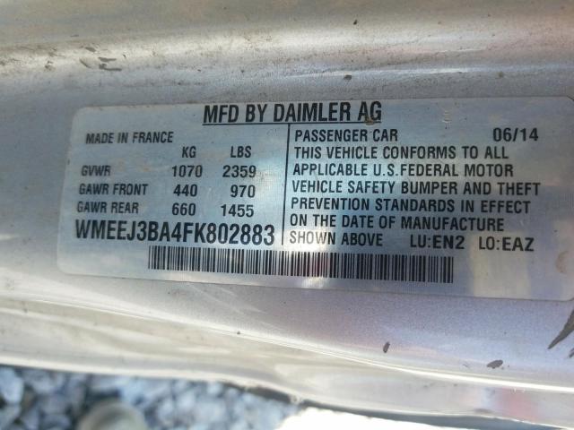 Photo 9 VIN: WMEEJ3BA4FK802883 - SMART FORTWO PUR 