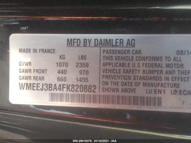 Photo 8 VIN: WMEEJ3BA4FK820882 - SMART FORTWO 