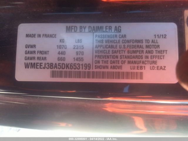 Photo 8 VIN: WMEEJ3BA5DK653199 - SMART FORTWO 