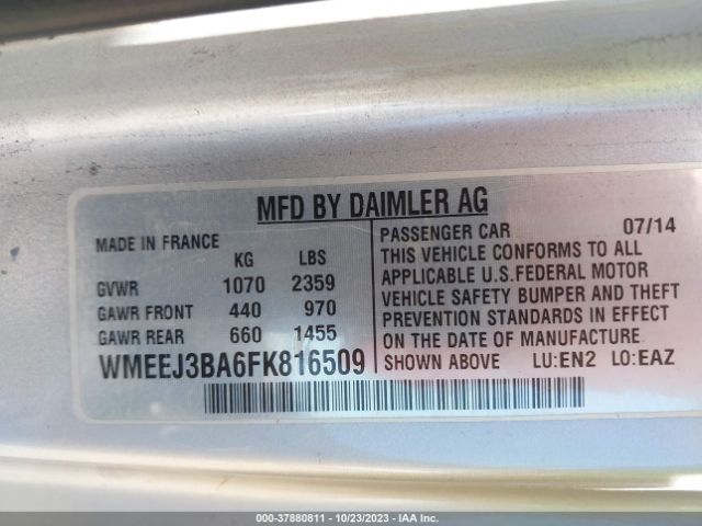 Photo 8 VIN: WMEEJ3BA6FK816509 - SMART FORTWO 