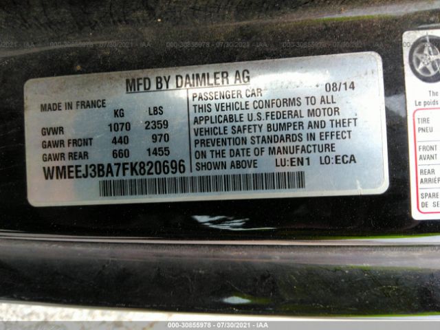 Photo 8 VIN: WMEEJ3BA7FK820696 - SMART FORTWO 