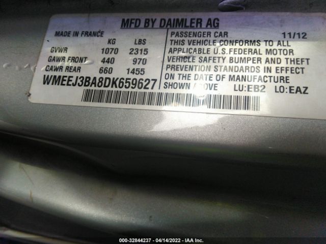 Photo 8 VIN: WMEEJ3BA8DK659627 - SMART FORTWO 