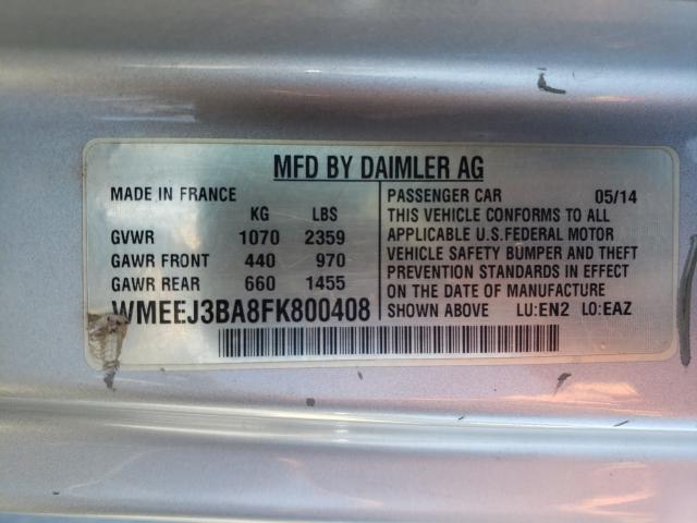 Photo 9 VIN: WMEEJ3BA8FK800408 - SMART FORTWO PUR 