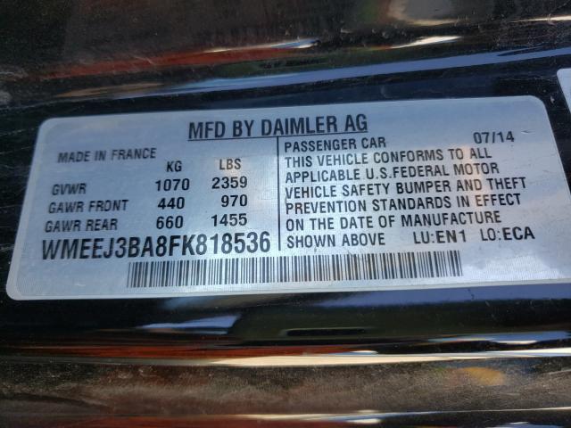 Photo 9 VIN: WMEEJ3BA8FK818536 - SMART FORTWO PUR 