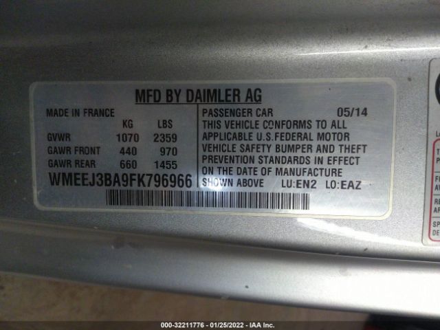 Photo 8 VIN: WMEEJ3BA9FK796966 - SMART FORTWO 