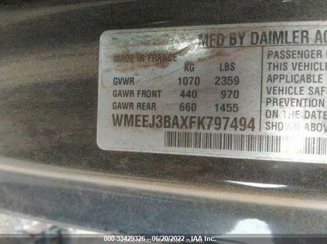 Photo 8 VIN: WMEEJ3BAXFK797494 - SMART FORTWO 