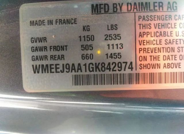 Photo 8 VIN: WMEEJ9AA1GK842974 - SMART FORTWO ELECTRIC DRIVE 