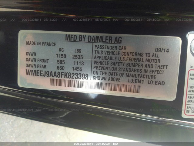 Photo 8 VIN: WMEEJ9AA8FK823398 - SMART FORTWO 