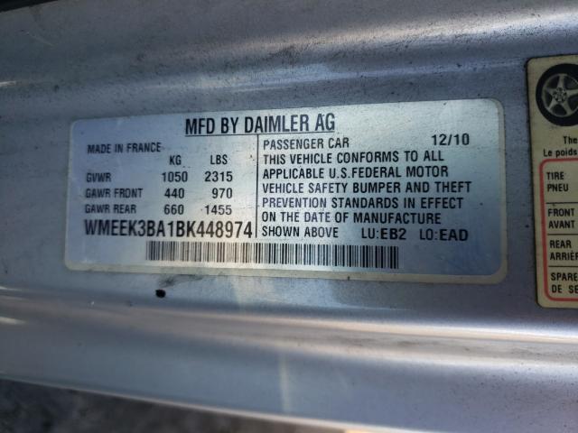 Photo 9 VIN: WMEEK3BA1BK448974 - SMART FORTWO PAS 