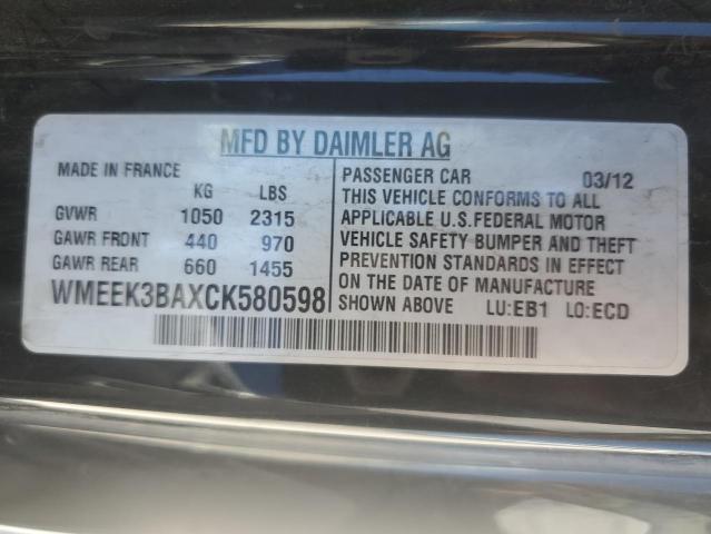 Photo 12 VIN: WMEEK3BAXCK580598 - SMART FORTWO PAS 