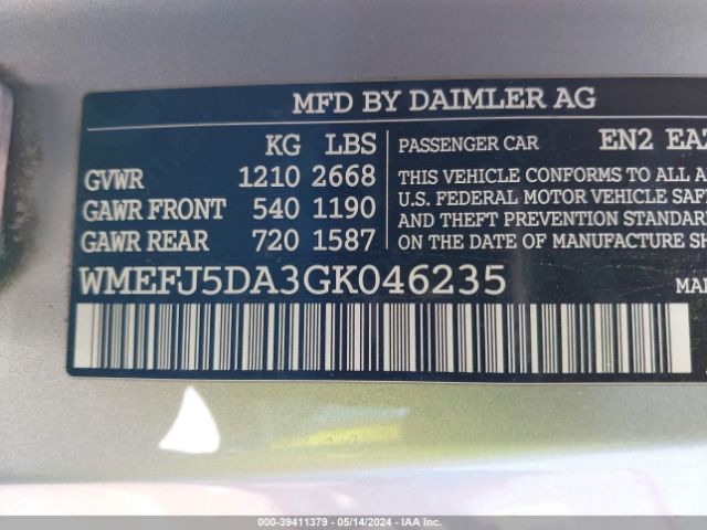 Photo 8 VIN: WMEFJ5DA3GK046235 - SMART FORTWO 