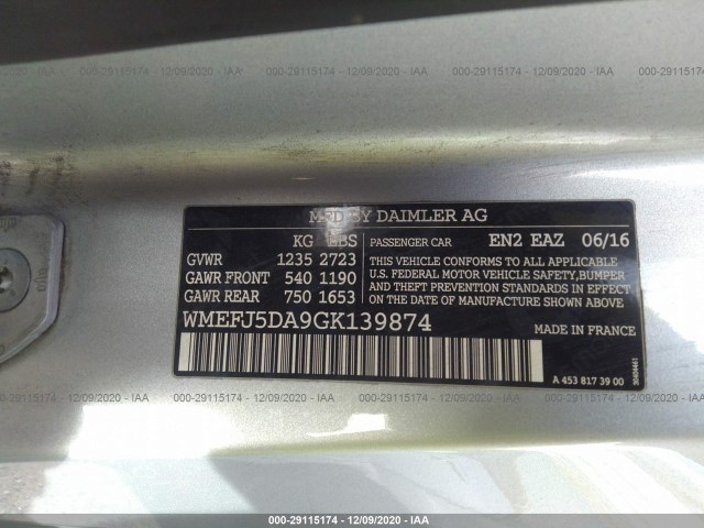 Photo 8 VIN: WMEFJ5DA9GK139874 - SMART FORTWO 