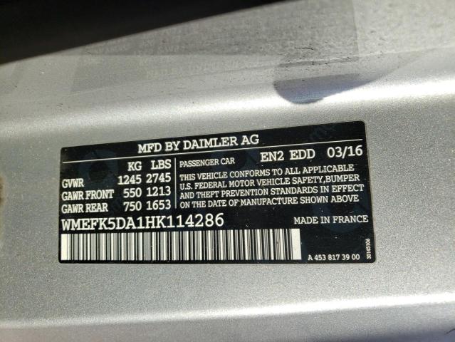 Photo 9 VIN: WMEFK5DA1HK114286 - SMART FORTWO 