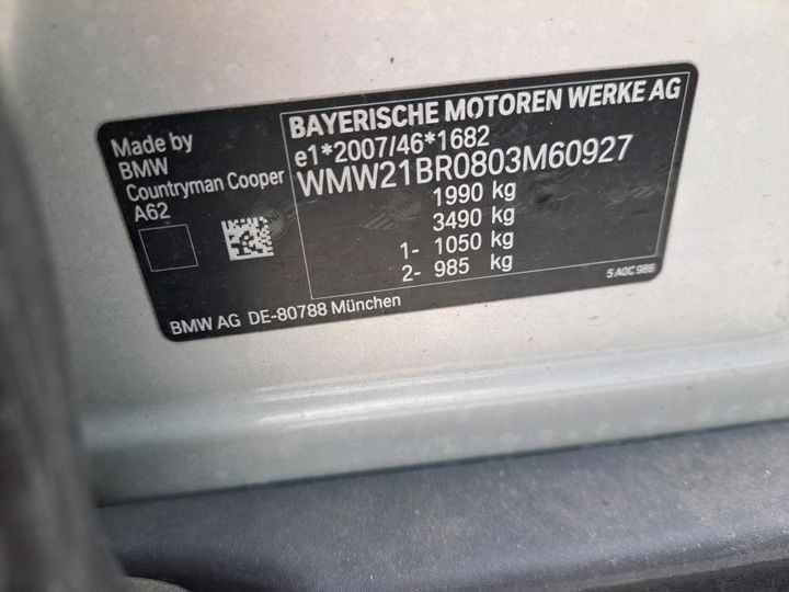 Photo 3 VIN: WMW21BR0803M60927 - MINI COUNTRYMAN 